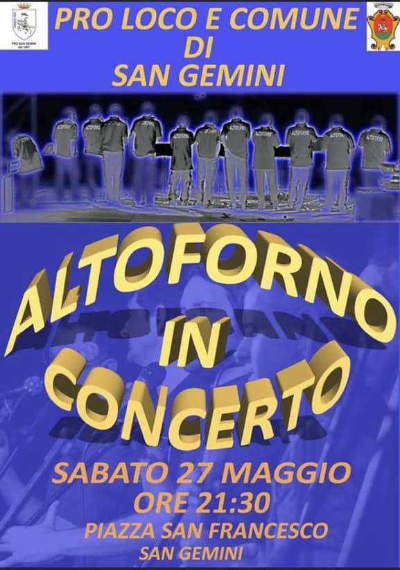 immagine sabato 27 maggio ore 21.30 Concerto ALTOFORNO Piazza San Francesco